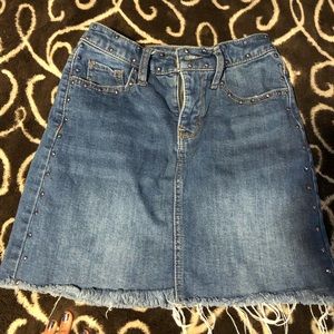 CUTE MINI DENIM SKIRT WITH STONES
